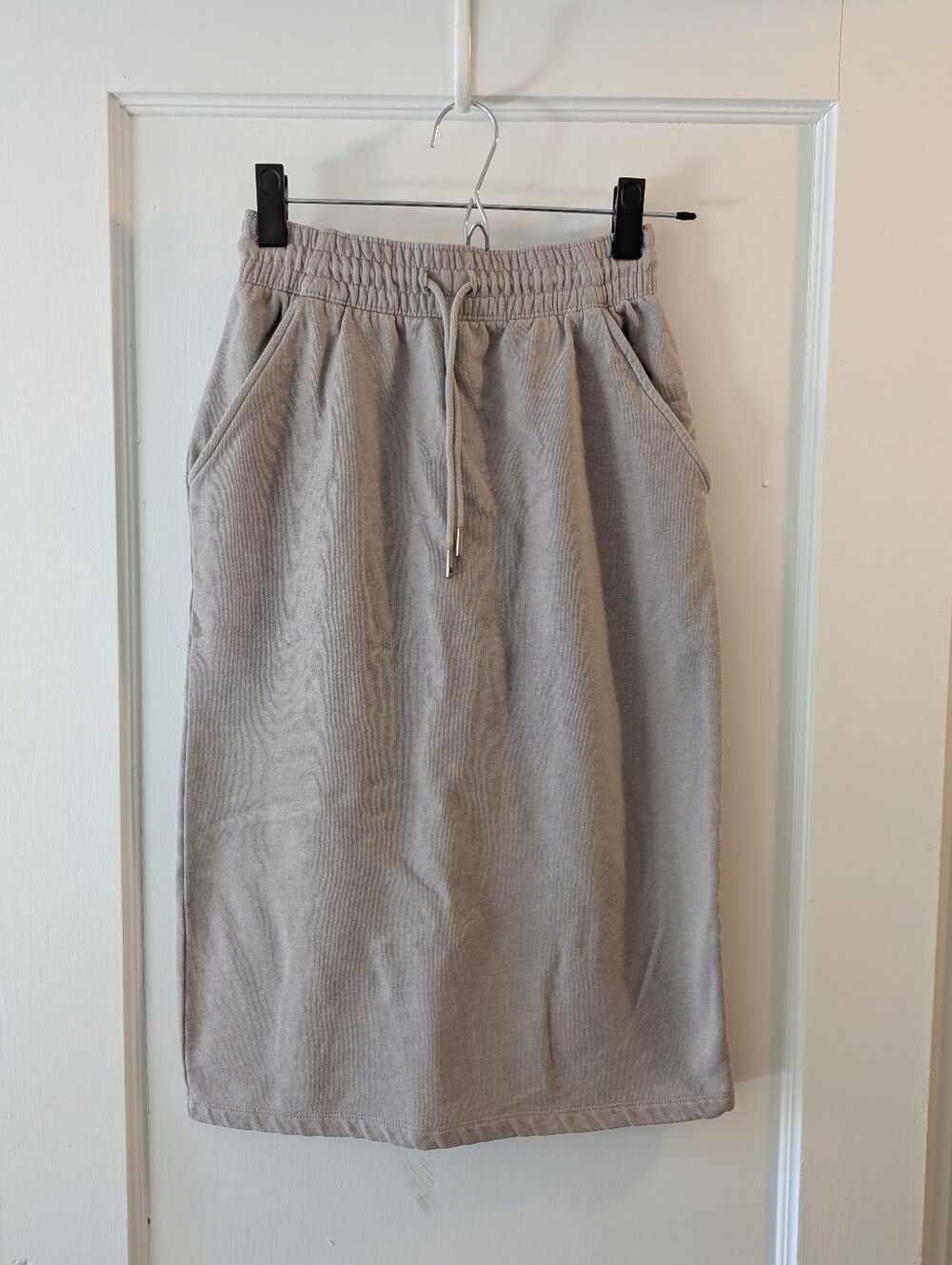 H&M Tailored Midi Sweatshirt Skirt Taupe Size XS